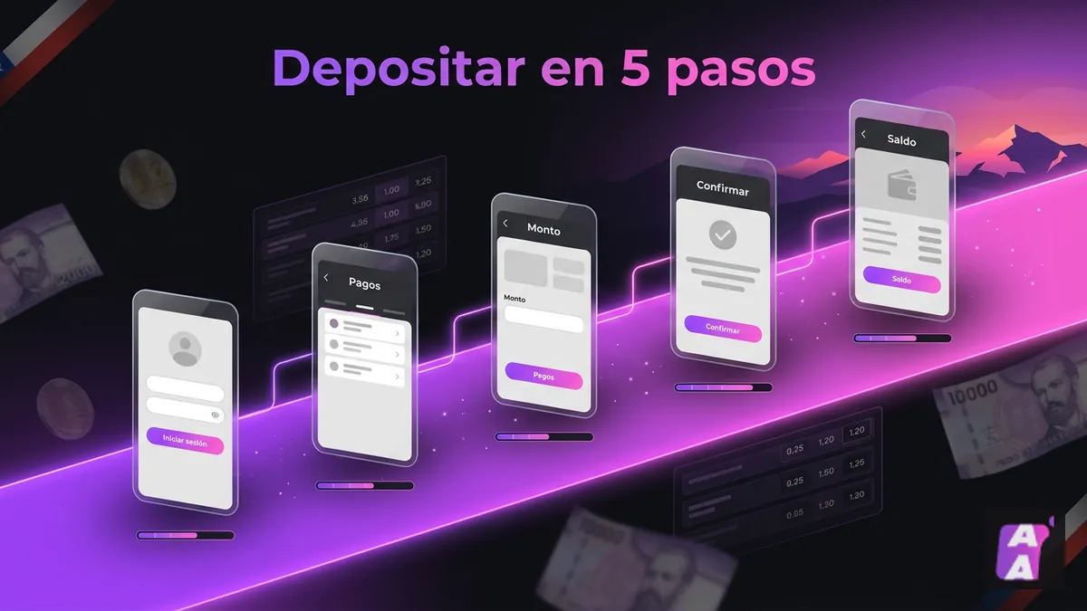 Pasos para depositar en Apuestalo en Chile: iniciar sesión, elegir método, confirmar