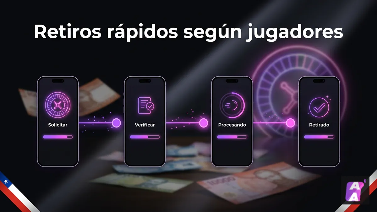 Línea de tiempo de un retiro rápido en Apuestalo según lo que describen los jugadores chilenos en sus reseñas