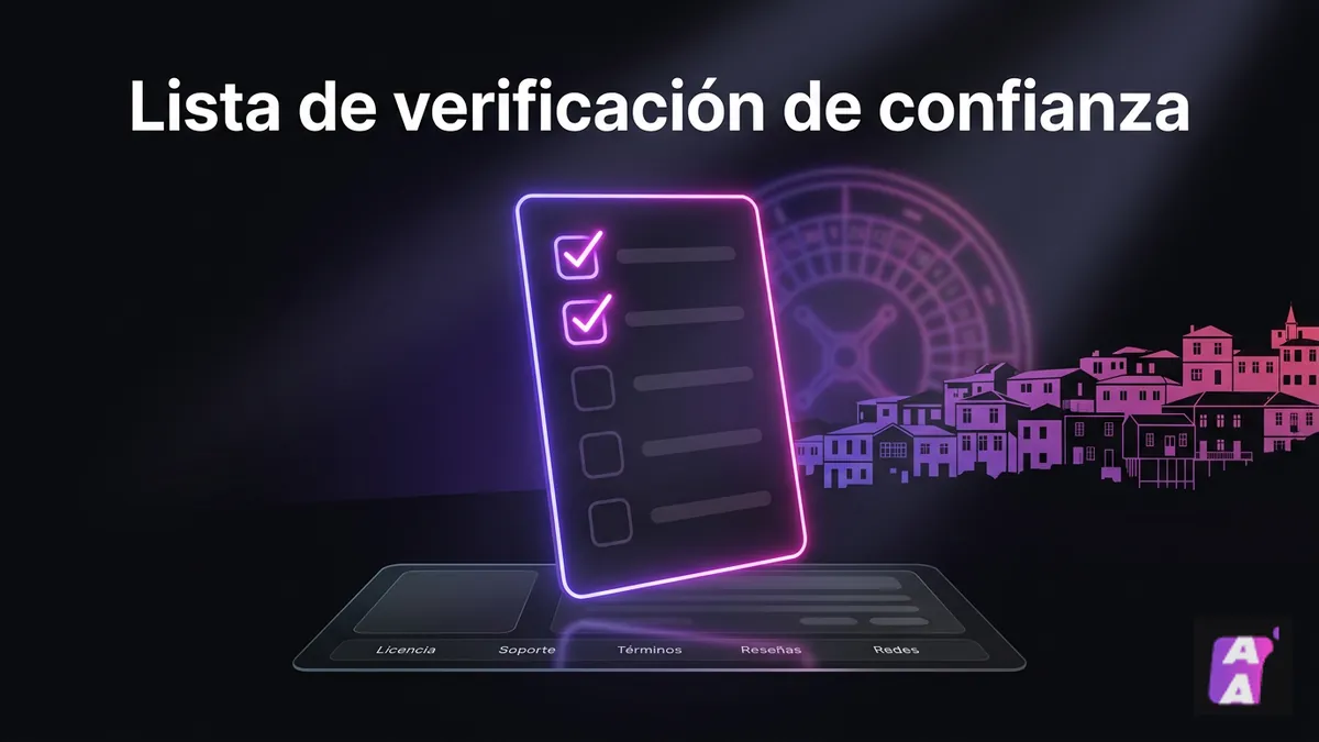 Lista de verificación con pasos cumplidos y pendientes para evaluar si Apuestalo es una casa de apuestas confiable